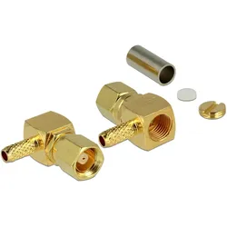 Delock SMC Stecker 90° gewinkelt zum Crimpen RG-174 / RG-316