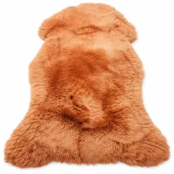 FELL Öko Lammfell Schaffell Toffee Braun ca. 115 cm