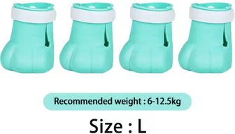Inspire Curations Adjustable Silicone Cat Paw Protector Boots 4PCS Anti Scratch Cat Foot Covers green l