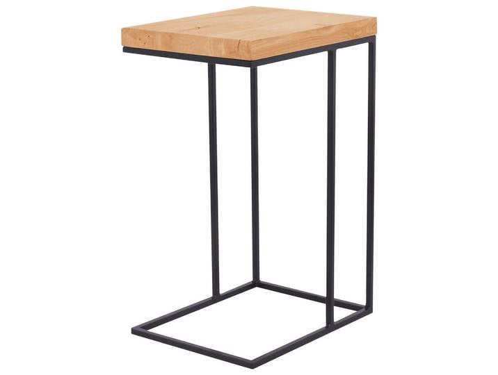 Novel Beistelltisch, Schwarz, Eiche, Holz, Metall, Eiche, massiv, rechteckig, 35x69x45 cm, Wohnzimmer, Wohnzimmertische, Beistelltische, Beistelltische Metall