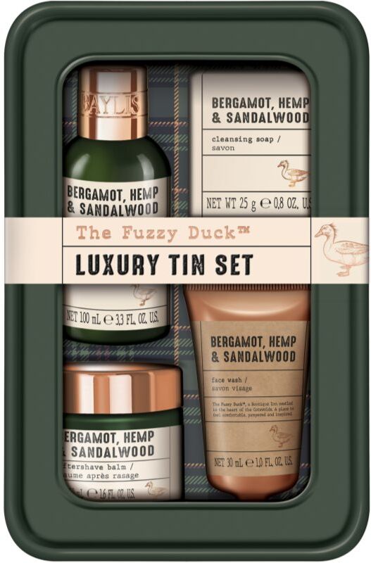 Baylis & Harding The Fuzzy Duck Bergamot, Hemp & Sandalwood coffret cadeau boîte métallique