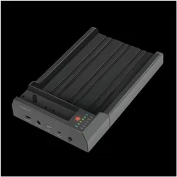 LogiLink USB 3.2 Gen 2 Quickport, 2-Port, für SATA HDD/SSD und M.2 NVMe SSD (USB-C, 2 Ports), Dockingstation + USB Hub, Schwarz