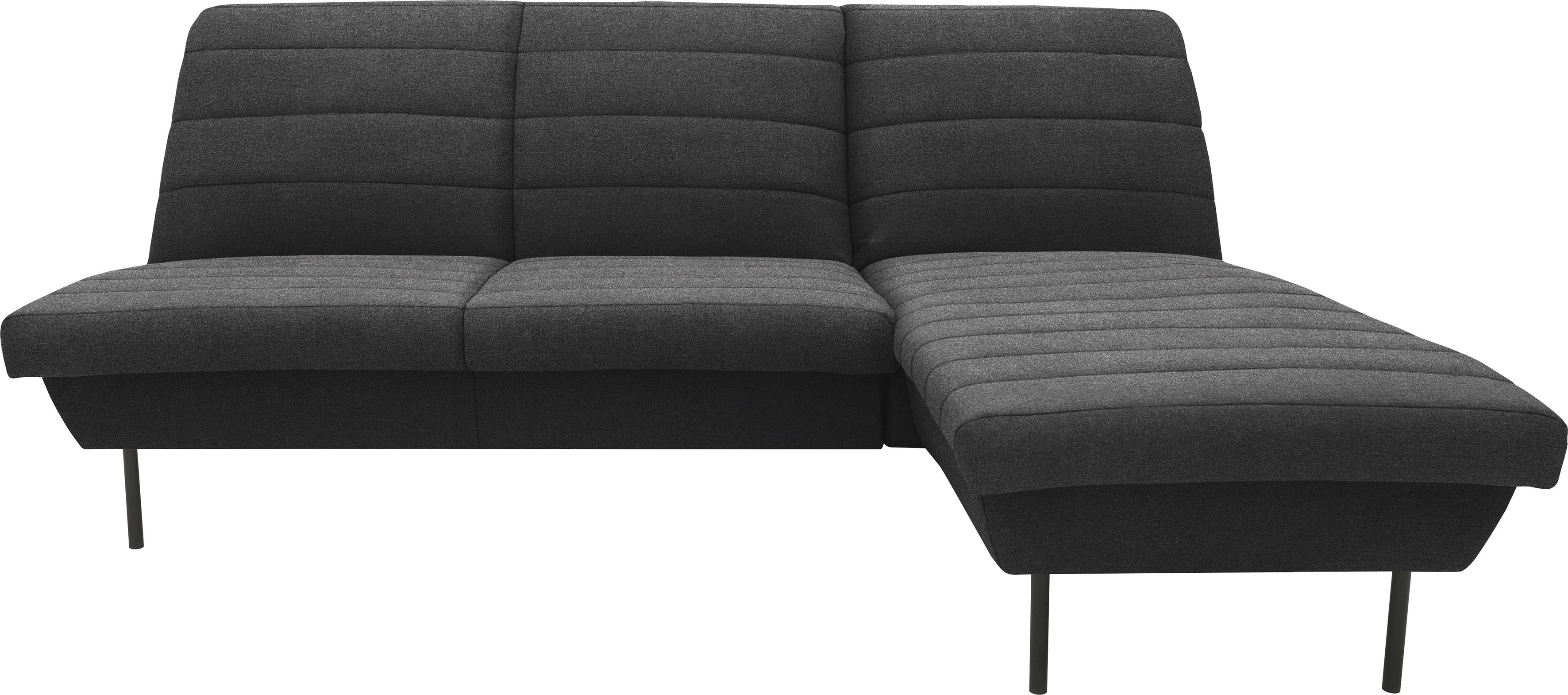 Ecksofa "LOOKS IX L-Form", grau (anthrazit), B:214cm H:92cm T:168cm, 100% Polyester, LOOKS BY WOLFGANG JOOP, Sofas, Ecksofa, Quersteppung, ohne Armlehnen