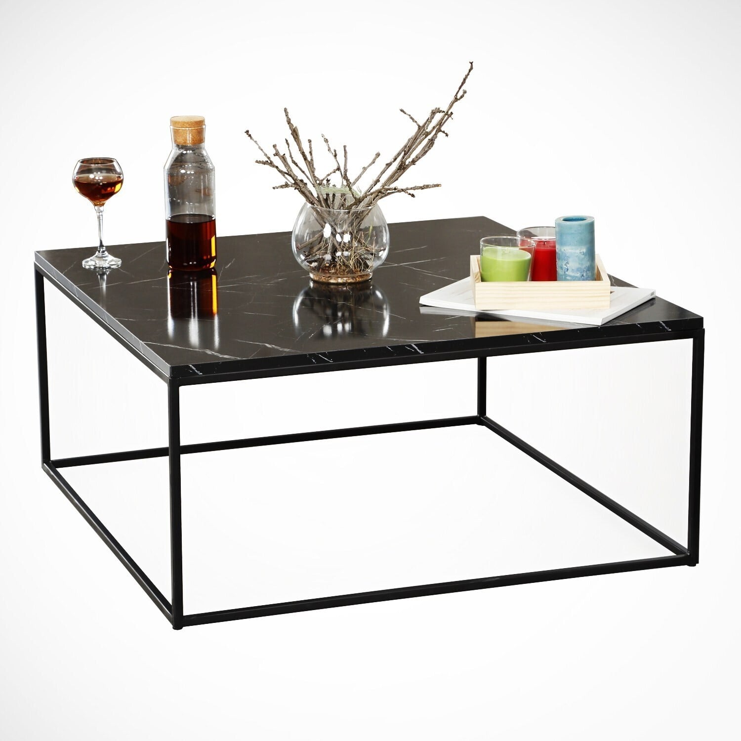 Skye Decor Royal salontafel, zwart, B/D/H: 75 x 43 x 75 cm