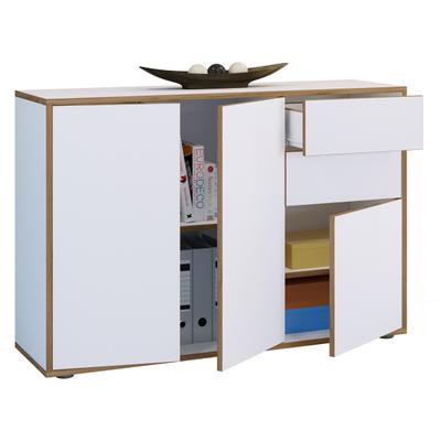 Kommode VCM "Holz Kommode Sideboard Salia Breite 110 Schublade", weiß, B:110cm T:33cm, Sideboards, Kommode