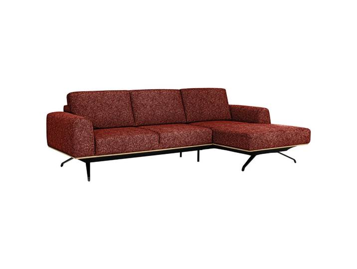 Novel Ecksofa, Rostfarben, Metall, Füllung: Schaumstoffflocken, Ottomane rechts, L-Form, 262x157 cm, Stoffauswahl, seitenverkehrt erhältlich, Hocker erhältlich, Wohnzimmer, Sofas & Couches, Wohnlandschaften, Ecksofas