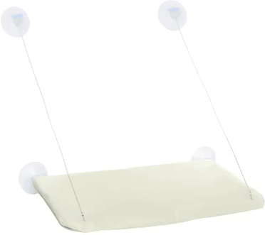 Inspire Picks Premium Window Mounted Cat Hammock Heavy Duty Hanging Bed & Sunny Perch For Cats cream White