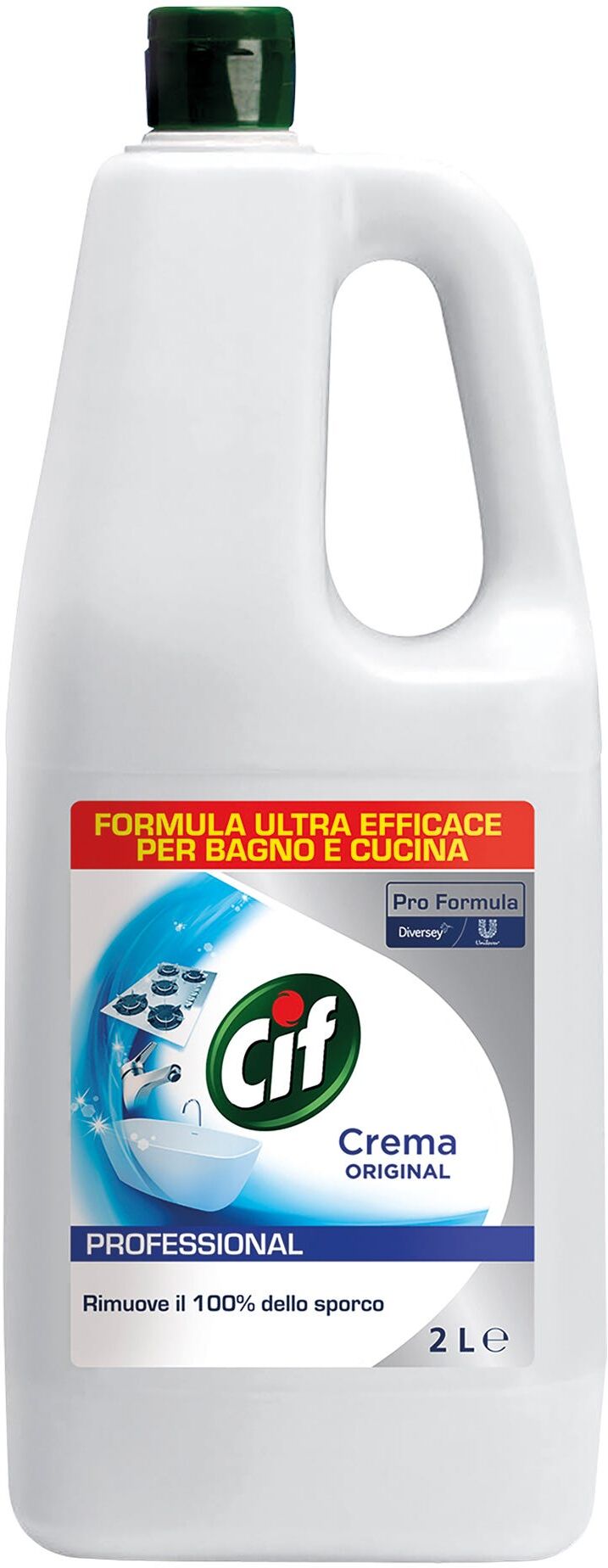 Cif DETERGENTE LIQUIDO  CREMA 2 l PER BAGNI E CUCINE PROFUMATO E SENZA RESIDUI