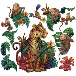 WANDAUFKLEBER 60x79cm - Dschungelsafari