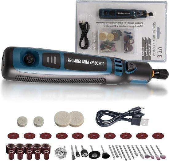 Draadloze Elektrische Mini Boor en Graveerset met Variabele Snelheid en 50 Accessoires