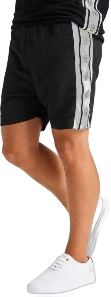 Siksilk Short Jr Cali Tape Negro 10 Años Niño
