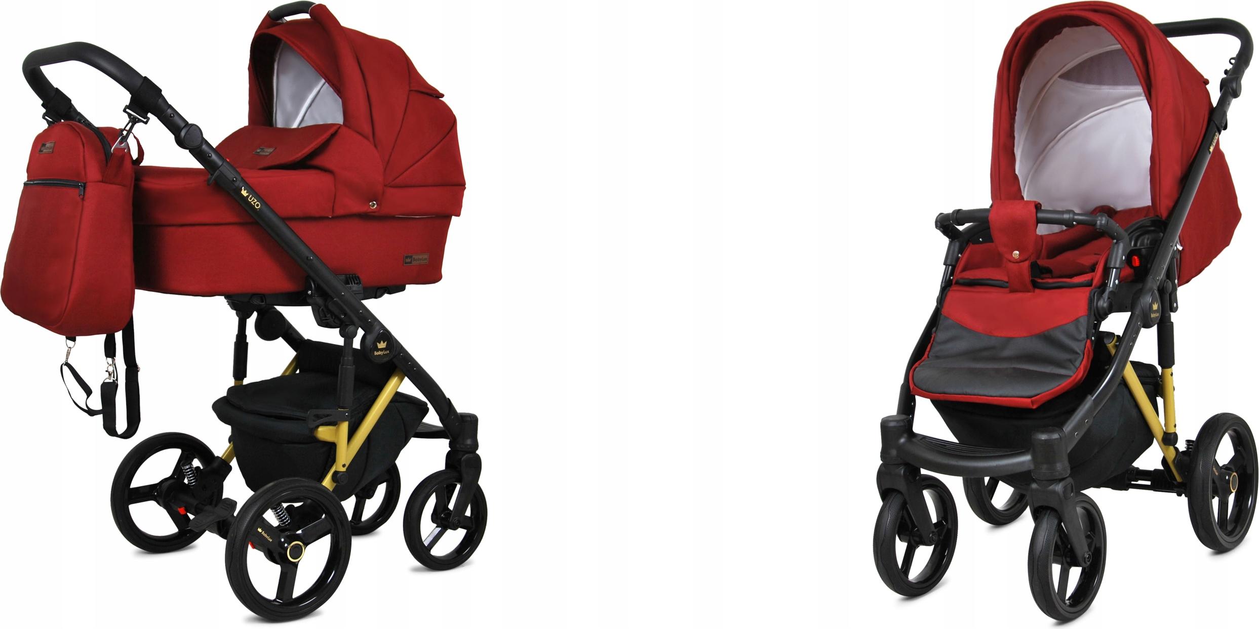 BabyLux UZO | 2in1 Kinderwagen Set | Chili | Kombikinderwagen | Kinderwagenset | Buggy + Babywa