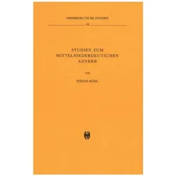 Studien zum mittelniederdeutschen Adverb, Fachbücher von Stefan Mähl