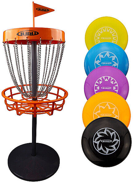 GURU Guru Disc Golf Mini Basket-Set inkl. 5 Scheiben rot B