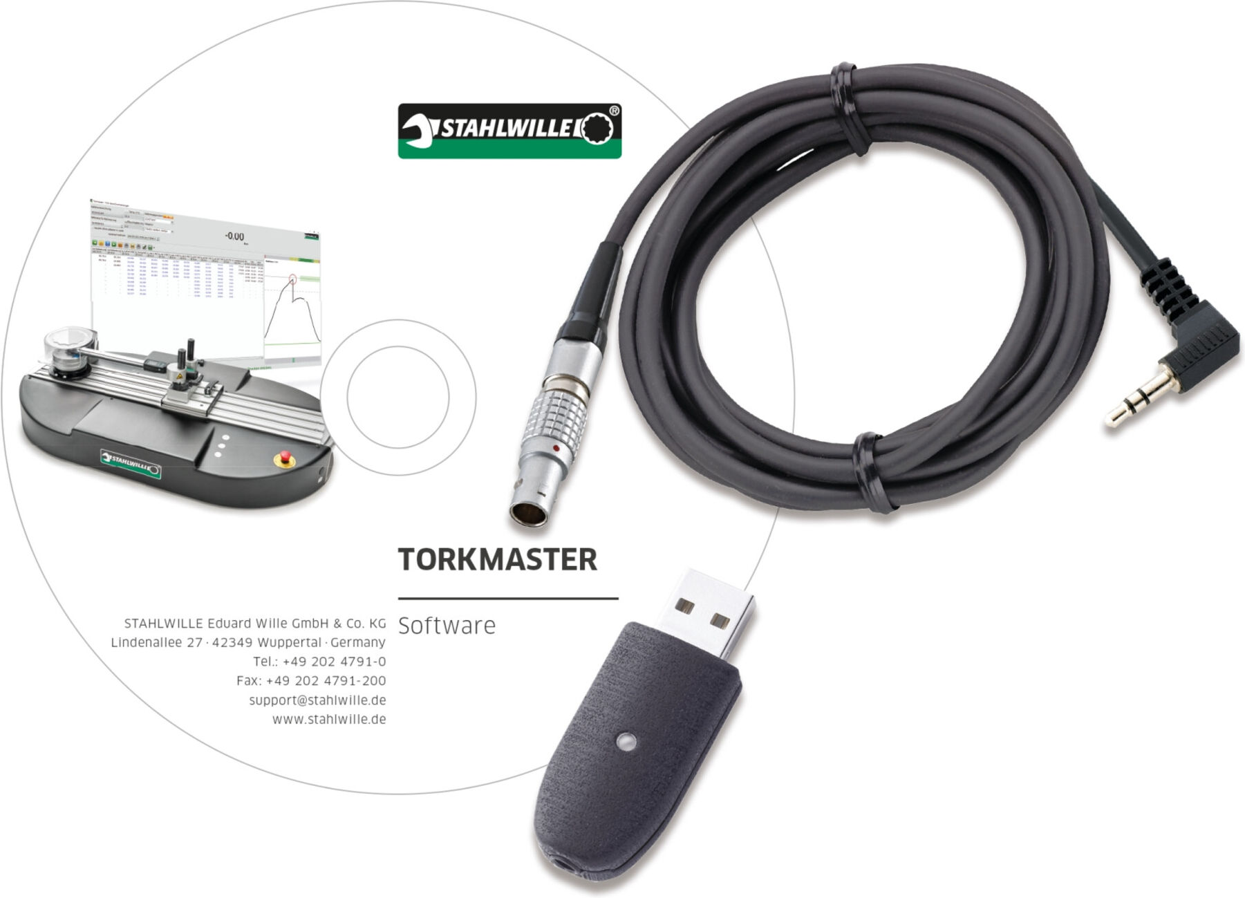 Stahlwille USB-Adapter, Klinkensteckerkabel m. Software Torkmaster (96583631)