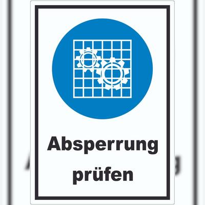 HB-Druck Absperrung prüfen Aufkleber A5 (148x210mm)