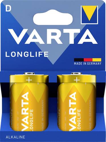Varta Longlife D Blister 2 Mono (D)-Batterie Alkali-Mangan 1.5V 2St.