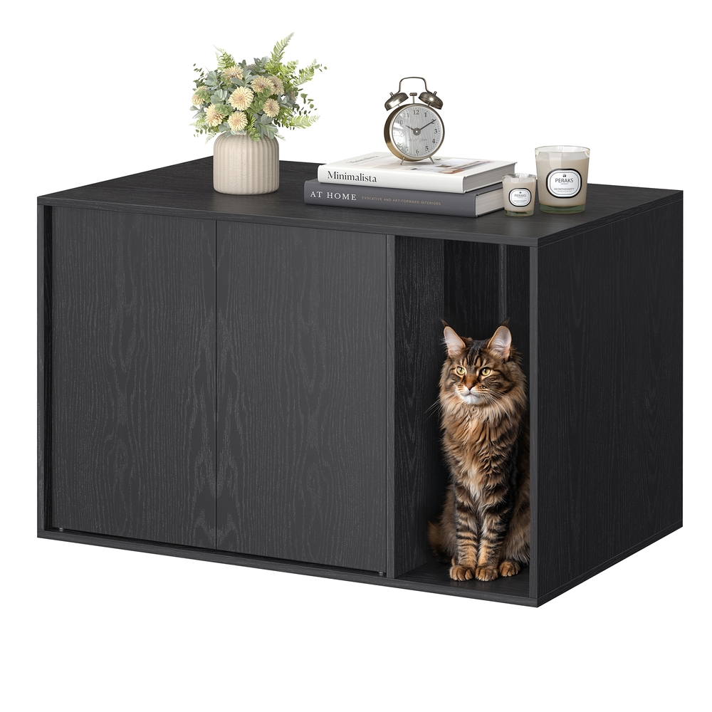 Feandrea Katzenklo-Schrank mit Push-to-Open Türen für große Katzen PCL013B03