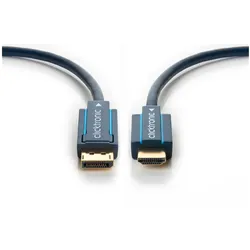 clicktronic DisplayPort/HDMI Adapterkabel (10 m), Videokabel, Blau