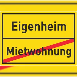 HB-Druck Eigenheim Mietwohnung Aufkleber Ortsaufkleber A3 (297x420mm)