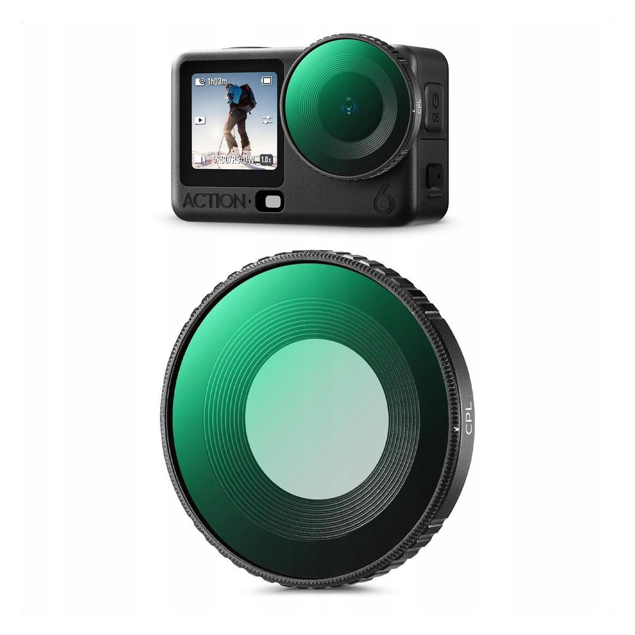 K&F Concept Filtr Polaryzacyjny Kołowy Cpl Mc Hd Do Dji Osmo Action 6 / / Kf12.0038 (66238803)