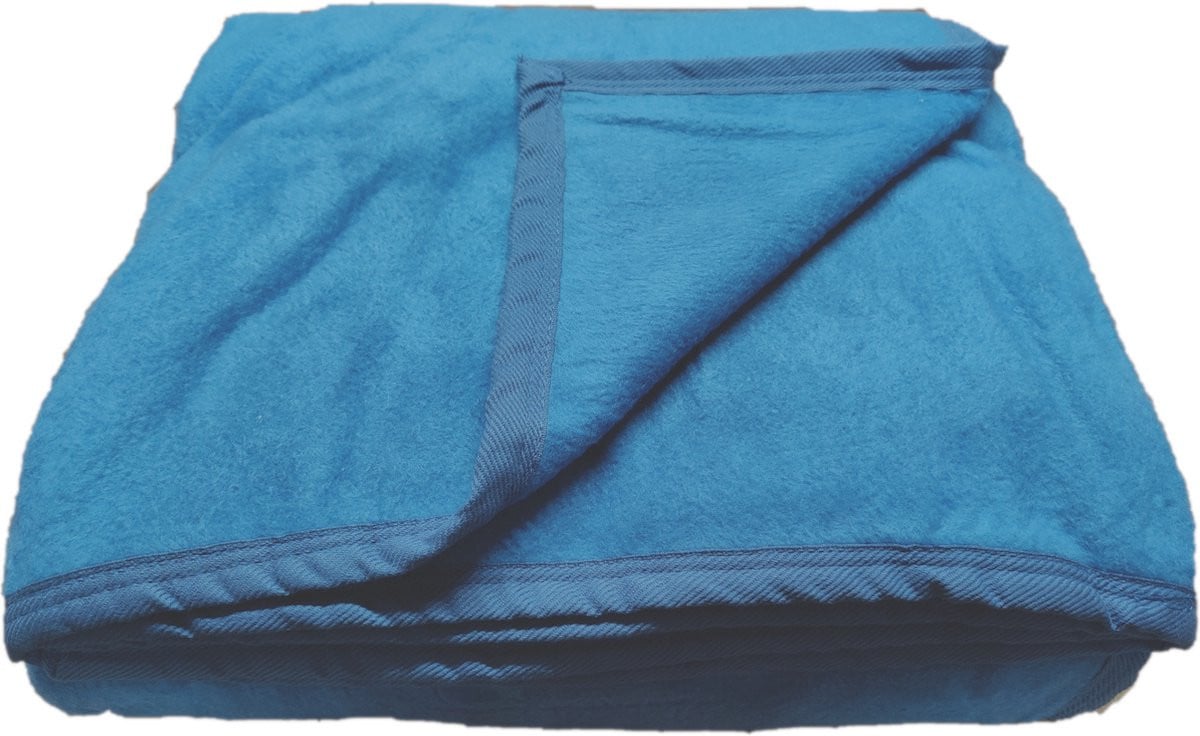 Good Night katoenen deken voor volwassenen denim 220 x 240 cm