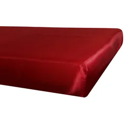SPANNBETTTUCH Glanz Satin karmin-rot 140/200 cm