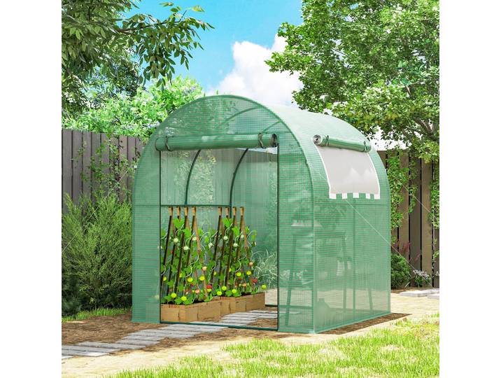 Outsunny Serre Portable Acier et Plastique Vert