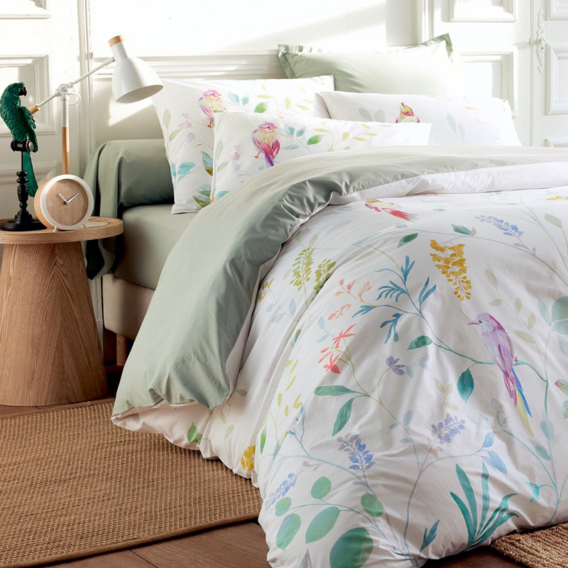 Traversin percale Tradilinge uni SAUGE (Zéphyr) (Couleur : Sauge)