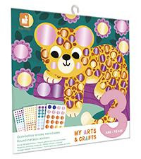Janod ronde dierenstickers - Creatieve knutselset voor kinderen