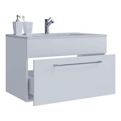 Waschtisch VCM "2-tlg. Waschplatz Waschtisch Badinos 1 Schublade", weiß, B:60cm T:46cm, Waschtische, Waschtisch