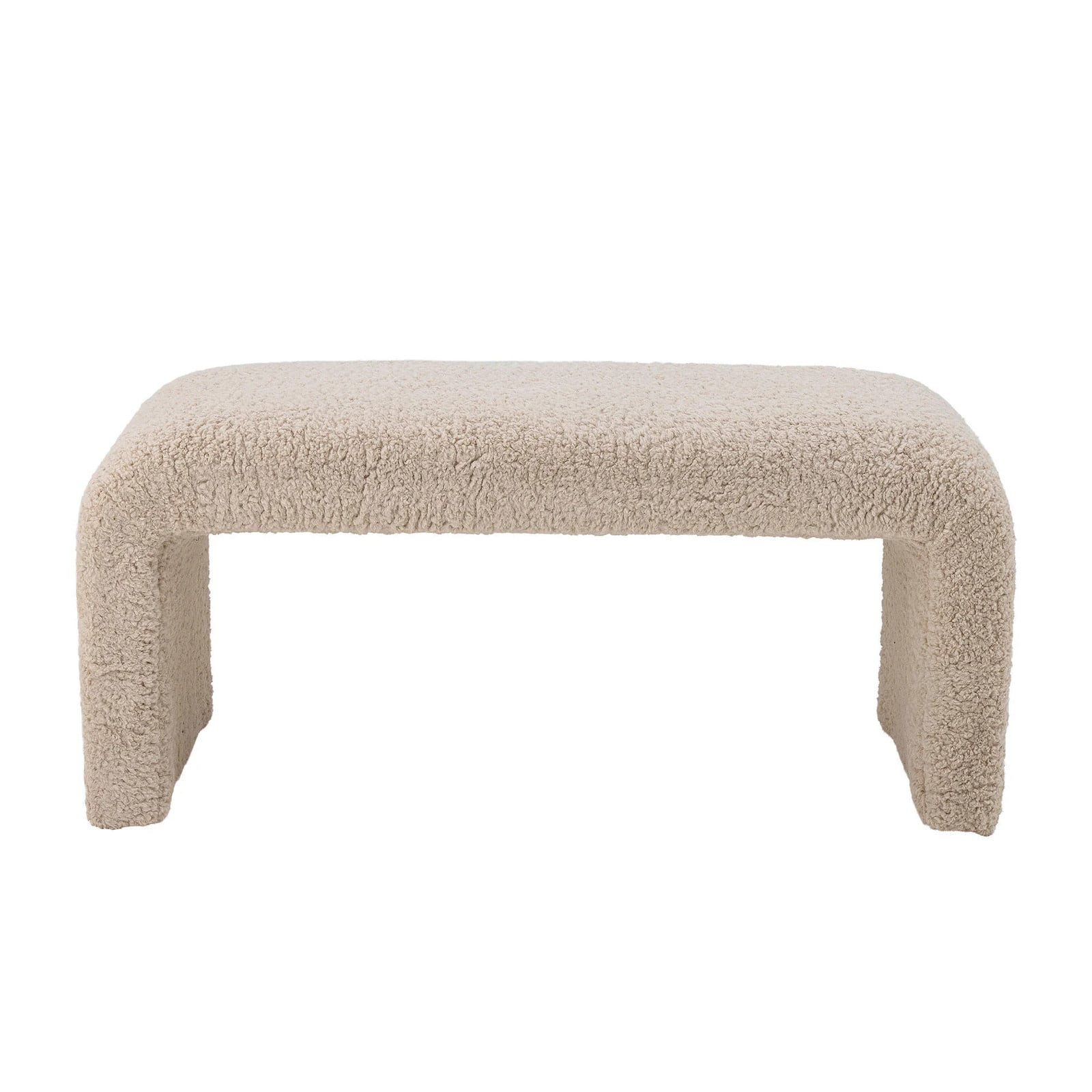 Bloomingville Bobbie bankje in beige bouclé stof