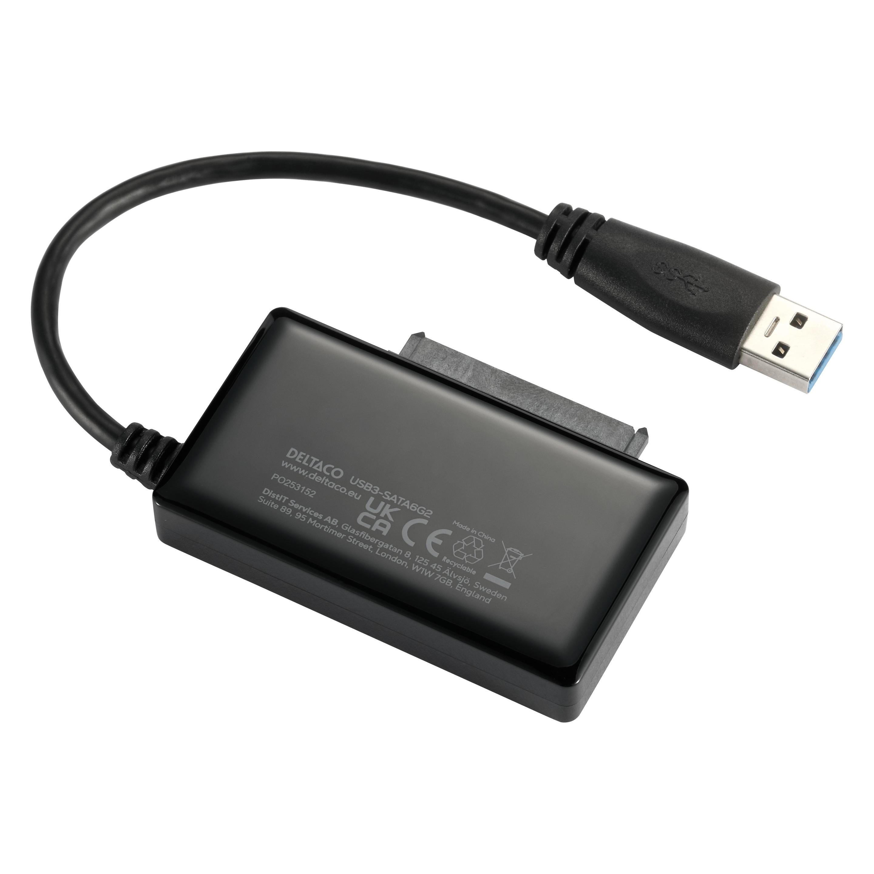 Deltaco USB3-SATA6G2 Schnittstellenkarte/Adapter SATA (USB3-SATA6G2)