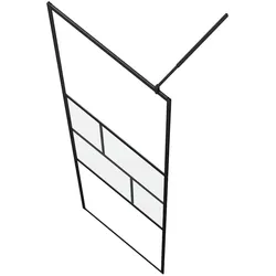 vidaXL, Duschkabine + Duschwand, King Half-frosted with grids (100 cm, 195 cm)