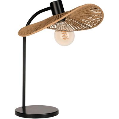 EGLO Tischleuchte "Siruela Tischlampe, Nachttischlampe, Metall und Papier, E27, Lampe", braun (schwarz), 1, H: 46,5cm, 1 Stk., Leuchten, Tischleuchte - L32 x B36,5 x H46,5 cm - schwarz - 1X42W exkl., Tischleuchte