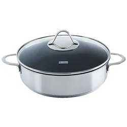 Kelomat Schmorpfanne 28cm m.Deckel, Pfanne + Kochtopf, Silber
