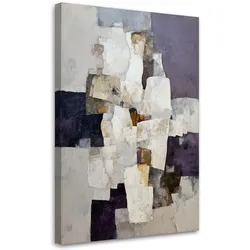 WANDBILD, Abstrakt in Beige und Blau