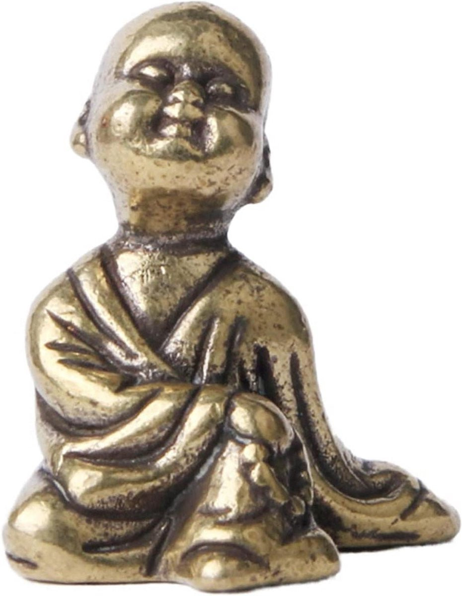 Kleine bronzen miniatuur voor op tafel als woondecoratie in bronskleur