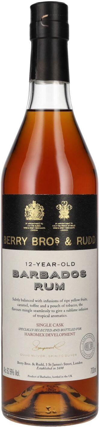 Berry Bros. & Rudd 12 Years Old BARBADOS Single Cask Rum 62,6% Vol. 0,7l