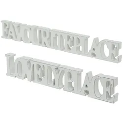 Boltze Schriftzug Place 2er Set, L8 x B2,5 x H60 cm