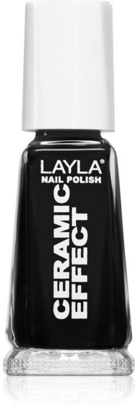 Layla Cosmetics Ceramic Effect Nail Polish shade N.31 Pure Black 10 ml