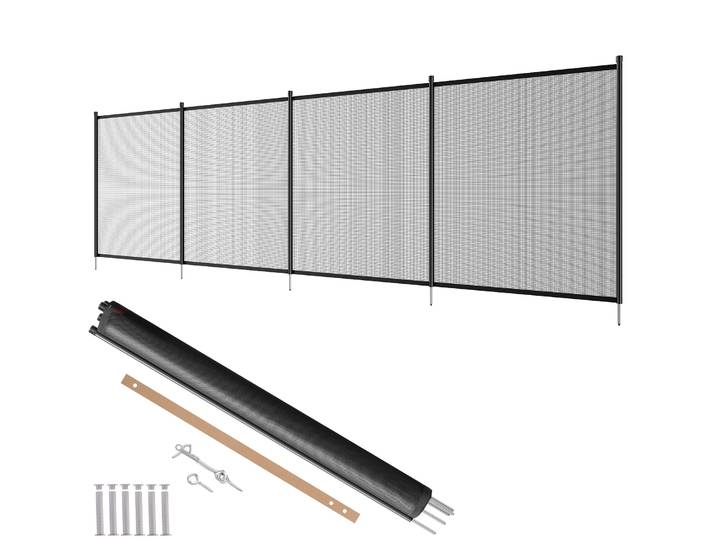 SucceBuy Clôture de piscine clôtures de piscine pour piscines creusées clôture de sécurité enfant amovible Teslin clôture en PVC maille protège les enfants et les animaux domestiques