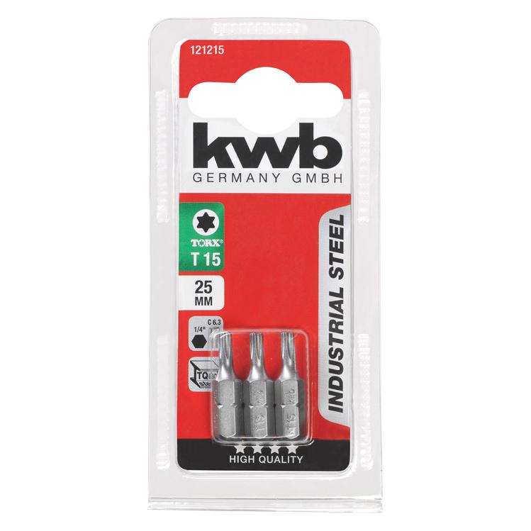 kwb Standard Schraubendreher-Bit 1/4 Torx T 25 (Sechskant (hexagonal)) (121225)