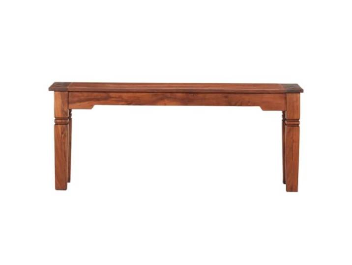 smnyxs Sitzbank 110 cm Akazienholz massiv Tropisches Hartholz, lackiert, einfache Montage, rustikaler Charme, einzigartige natürliche Maserung, innen