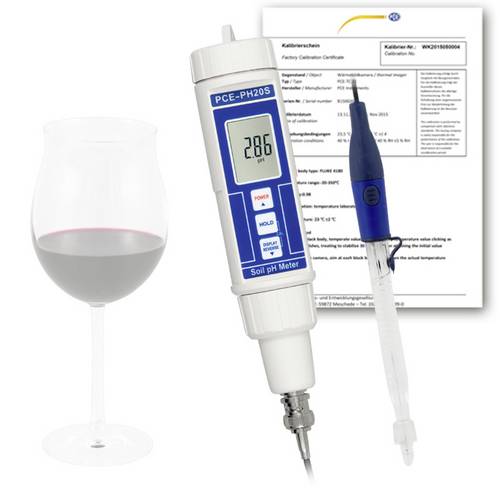 PCE Instruments PCE-PH20WINE-ICA pH-Messgerät kalibriert (ISO) pH-Wert