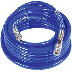 Elmag, Zubehör Druckluftwerkzeug, Druckluftschlauch Set PU 10m mit Kupplung und Tülle 10x15mm