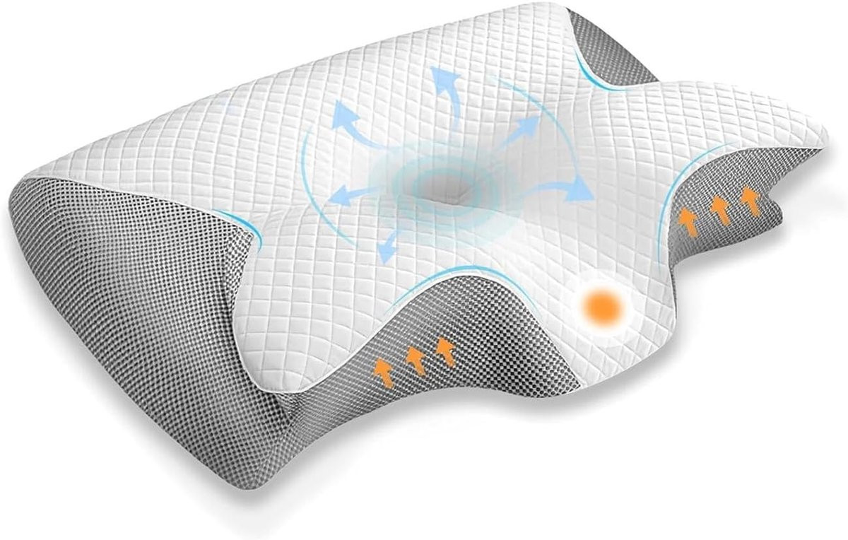 Ergonomisch memory foam hoofdkussen met neksteun voor zijslapers