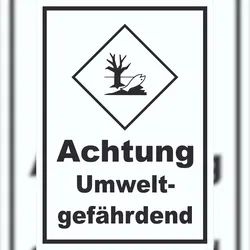 HB-Druck Schild Kenn­zeichen Umwelt­gefähr­dend Fisch Wasser Baum hochkant A0 (841x1189mm)