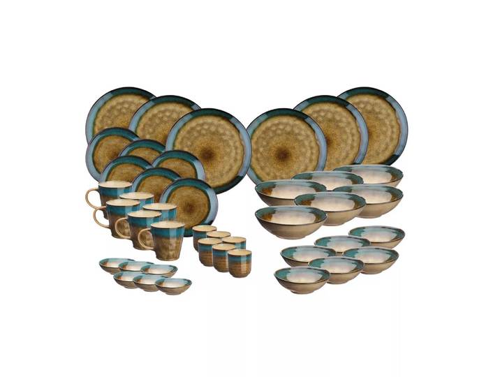 BJÖRN - Geschirr-Set ISLAND, 28cm, Braun Bedruckt