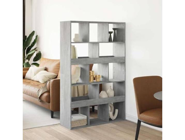 HKPWRBFG Raumteiler Betongrau 100x33x156,5 cm Holzwerkstoff Regal 13 Fächer, Dekorativ & Praktisch, Stabile Konstruktion, Vielseitige Anwendung